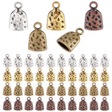 80Pcs 4 Colors  Tibetan Style Zinc Alloy Charms, Cadmium Free & Lead Free, Small Bell, Mixed Color, 14x9x5mm, Hole: 2mm, 20pcs/color