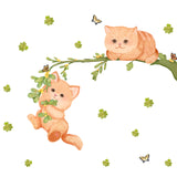 PVC Wall Stickers, for Wall Decoration, Cat Pattern, 350x580mm