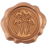 50Pcs Adhesive Wax Seal Stickers, Envelope Seal Decoration, for Craft Scrapbook DIY Gift, Mushroom Pattern, 2.5cm