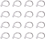 304 Stainless Steel Leverback Earring Findings, with Loop, Stainless Steel Color, 15x10x2mm, Hole: 1mm, 60pcs/box