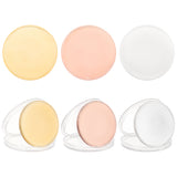 6Pcs 3 Colors Blank Alloy Discs, with Plastic Box, Flat Round, for DIY Souvenir Medals, Commemorative Coin, Mixed Color, 40x3mm, 2pcs/color