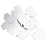 Custom Acrylic Mirror Wall Stickers, Self Adhesive Mirror Mosaic Tiles, for Home Living Room Bedroom Decoration, Heart, Silver, 48x50x1mm, 50pcs/box