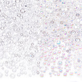 Imitation Dew Transparent Plastic Cabochons, Flat Back, Half Round, Mixed Color, 3x2mm, 810pcs/set