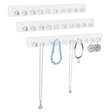 Acrylic Jewelry Display Hanger Rack, Medal Holder Frame, Rectangle, Clear, 30x3.5cm