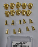 20Pcs 2 Style Brass Bead Cones, Golden, 10pcs/style
