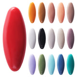 16Pcs 8 Color Plastic Blank Oval Brooch Pins, Scarf Hijab Lapel Pin Buckles for Ladies Hair Dressing Accessories, Colorful, 36x13.5x9mm, 2Pcs/color