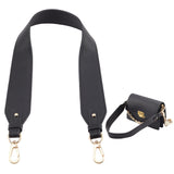 PU Leather Underarm Bag Straps, with Alloy Swivel Clasps, Black, 59.5x3.65x0.3cm