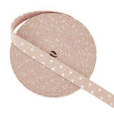 10 Yards Polycotton Ribbons, Garment Accessories, Polka Dot Pattern, Wheat, 3/8 inch(10mm)