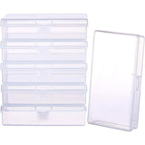 Plastic Bead Containers, Cuboid, Clear, 13.2x7.7x3cm, 6pcs, Carton: 20x15x10cm