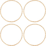 20Pcs Brass Linking Rings, Textured & Soldered, Nickel Free, Round Ring, Real 18K Gold Plated, 30mm