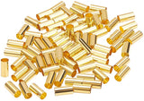 Column Brass Beads, Large Hole Beads, Golden, 10x5mm, Hole: 4.5mm, 150pcs/box