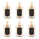 6Pcs Alloy Bag Suspension Clasp, Side Tiny Gusset Hanger Clamps, for Bag Buckle Accessories Makings, Light Gold, 5.05cm