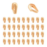 50Pcs Brass Snap on Bails, Teardrop, Real 18K Gold Plated, 5.5x3.5x4mm