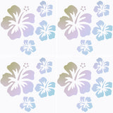 PET Self Adhesive Car Stickers, Waterproof Floral Car Decorative Decals for Car Decoration, Clear AB, 150x150x0.2mm