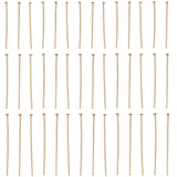 300Pcs 3 Styles 304 Stainless Steel Flat Head Pins, Golden, 25~50x0.7mm(21 Gauge), Head: 1.5mm, 100pcs/style