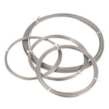 4Roll 304 Stainless Steel Wire, Stainless Steel Color, 0.8~1.5mm, about 32.81 Feet(10m)/roll