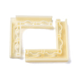 Plastic Corner Vertical Buckle, Angle Buckles Clip for Background Fastening, BurlyWood, 65x65x13mm, 2pcs/set