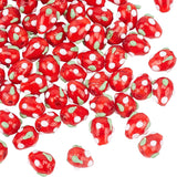 70Pcs Handmade Lampwork 3D Strawberry Beads, Red, 10~13x8~10mm, Hole: 2mm