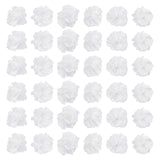 40Pcs Polyester Fabric Flowers, for DIY Headbands Flower Accessories Wedding Hair Accessories for Girls Women, White, 34mm