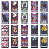 20Pcs 10 Colors  Acrylic Pendants, Rectangle with Tarot Pattern, Mixed Color, 41x26x2.5mm, Hole: 1.8mm, 2pcs/colors