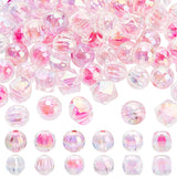72Pcs 12 Styles UV Plating Transparent Acrylic Beads, Round & Polygon & Rectangle & Pumpkin, Mixed Color, 15~16x14~16x14~16mm, Hole: 2.6~3.8mm, 6pcs/style