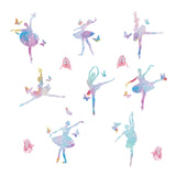 PVC Wall Stickers, for Wall Decoration, Colorful, Dancer Pattern, 325x900mm