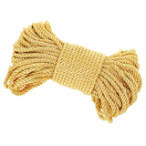 3-Ply Polyester Cords, Twisted Rope, for DIY Gift Bagd Rope Handle Making, Gold, 6mm, about 27.34 yards(25m)/bundle