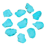 10Pcs Natural Howlite Beads, Flat Slab Beads, No Hole/Undrilled, Dyed, Nuggets, 30~40x20~30x5~8mm