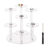 7-Tier Round Transparent Acrylic Display Stand Risers, for Action Figures, Jewelry, Perfume Display, Clear, Finish Product: 15x14.4cm, about 30pcs/set