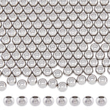 200Pcs 201 Stainless Steel Spacer Beads, Rondelle, Stainless Steel Color, 6x4.5mm, Hole: 3mm, 200pcs/box