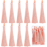 10Pcs Nylon Tassels Big Pendant Decorations, PeachPuff, 83~92x9~10mm, Hole: 1.5~4mm