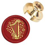 Wax Seal Brass Stamp Head, for Wax Seal Stamp, Harp, 25x14.5mm