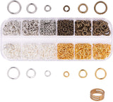 Open Jump Rings Brass Jump Rings, Mixed Color, 130x50x15mm
