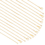 8Pcs 2 Style Brass Cable & Box Chain Necklaces Set for Men Women, Golden, 17.64~17.72 inch(44.8~45cm), 4Pcs/style