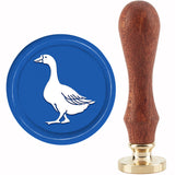 Brass Wax Seal Stamp with Handle, for DIY Scrapbooking, Goose Pattern, 89x30mm