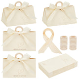 Handbag Shape Candy Packaging Box, Wedding Party Gift Box, with Ribbon and Word Best for You, Linen, Finish Product: 13x7.5x6.5cm