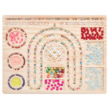 Wooden Bead Design Boards, DIY Beading Jewelry Organizer Making Tray, with Graduated Measurements, Rectangle, Moccasin, 30x38.5x1.2cm