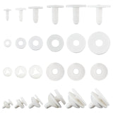 36Sets 6 Style Plastic Doll Joints, Dolls Accessories For DIY Doll Crafts, White, 6sets/style