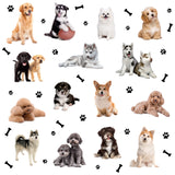 PVC Wall Stickers, for Wall Decoration, Dog Pattern, 400x980mm