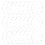 Acrylic Big Pendants, Flat Round Charm, Clear, 100x2mm, Hole: 2mm