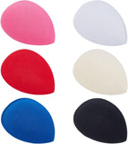 6Pcs 6 Colors EVA Cloth Teardrop Fascinator Hat Base for Millinery, Mixed Color, 127x100x5mm, 1pc/color