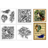 4Pcs 4 Styles PVC Stamp, for DIY Scrapbooking, Bird, 55x55mm, 1pc/style