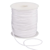 100 Yards Nylon Chinese Knot Cord, Round, White, 2mm