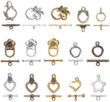 Alloy/Brass Toggle Clasps, Mixed Color, 140x108x30mm, 60set/box