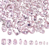 Sew on Rhinestone, Glass Rhinestone, Multi-strand Links, with Stainless Steel Settings, Garments Accessories, Faceted, Light Amethyst, 18x13x6.5mm, Hole: 1.2mm, 100pcs/box
