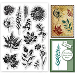 Custom PVC Plastic Clear Stamps, for DIY Scrapbooking, Photo Album Decorative, Cards Making, Leaf, 160x110x3mm