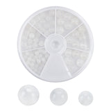 82Pcs 3 Sizes Natural Selenite Beads Strands, Round, 4mm, Hole: 0.8mm