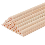 Wood Craft Sticks, Half Round Dowel Rod, for Braiding Tapestry, Arch, Navajo White, 15.1x0.7x0.35cm