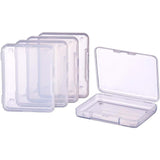 Transparent Plastic Bead Containers, Cuboid, Clear, 6.8x5.2x1.1cm, 18pcs/set