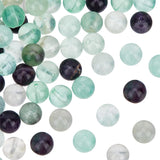 1 Strand Natural Rainbow Fluorite Bead Strands, Round, 8mm, Hole: 1mm, about 48pcs/strand, 15 inch
